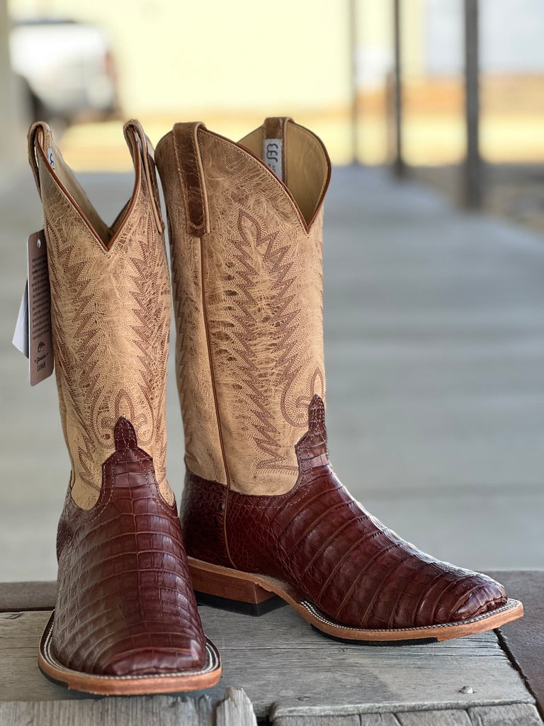 Anderson Bean | Tobacco Caiman Belly Boot