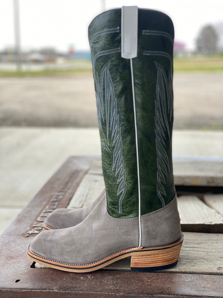 Side View Olathe Boot Co. | Smoked Bacon Tall Top Boot