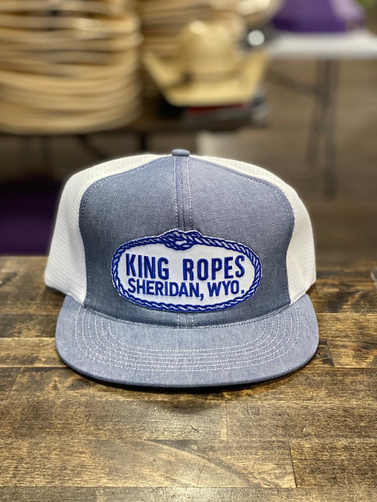 Denim/White King Ropes Mesh Trucker Cap