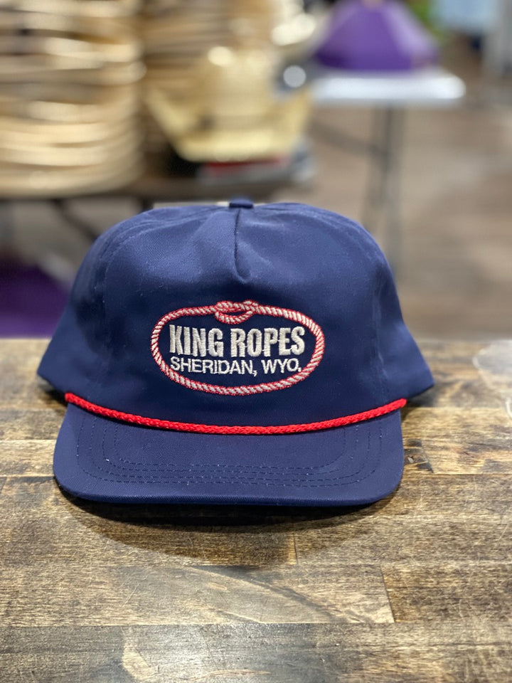 Navy King Ropes Poplin Rope Cap
