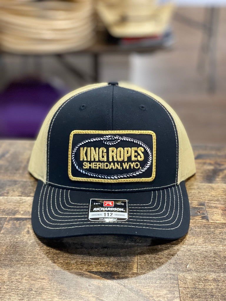 Black/Gold King Ropes RIchardson 112 Patch Cap
