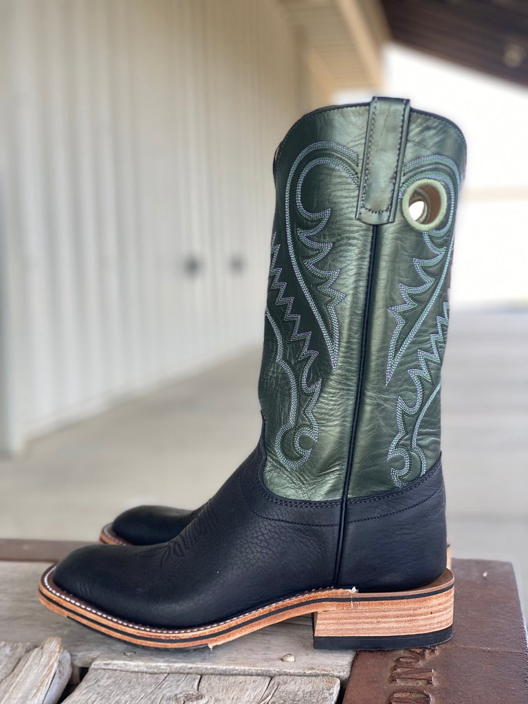 Side view Olathe Boot Co. | Black Mule Boot