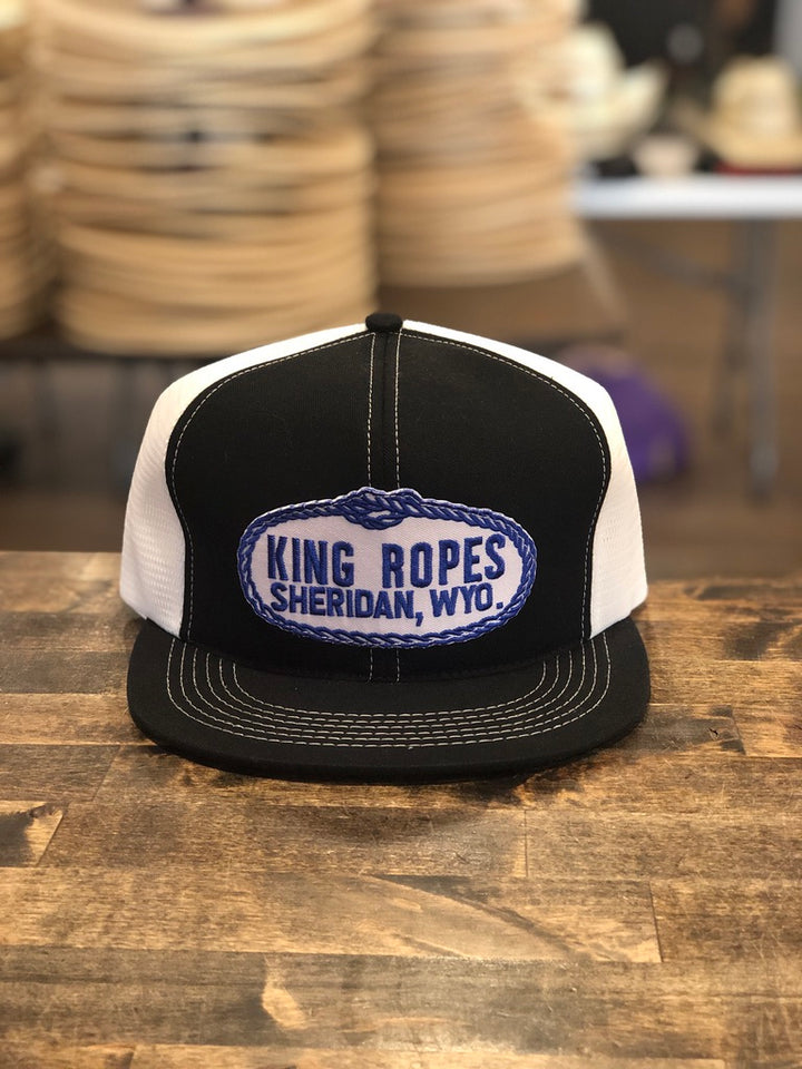 Black/White King Ropes Mesh Trucker Cap