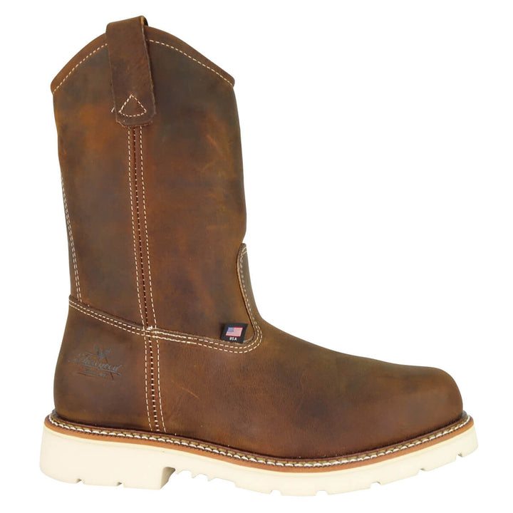 Side view Thorogood | American Heritage-11" Tobacco Pull-on Wellington Safety Toe Boot