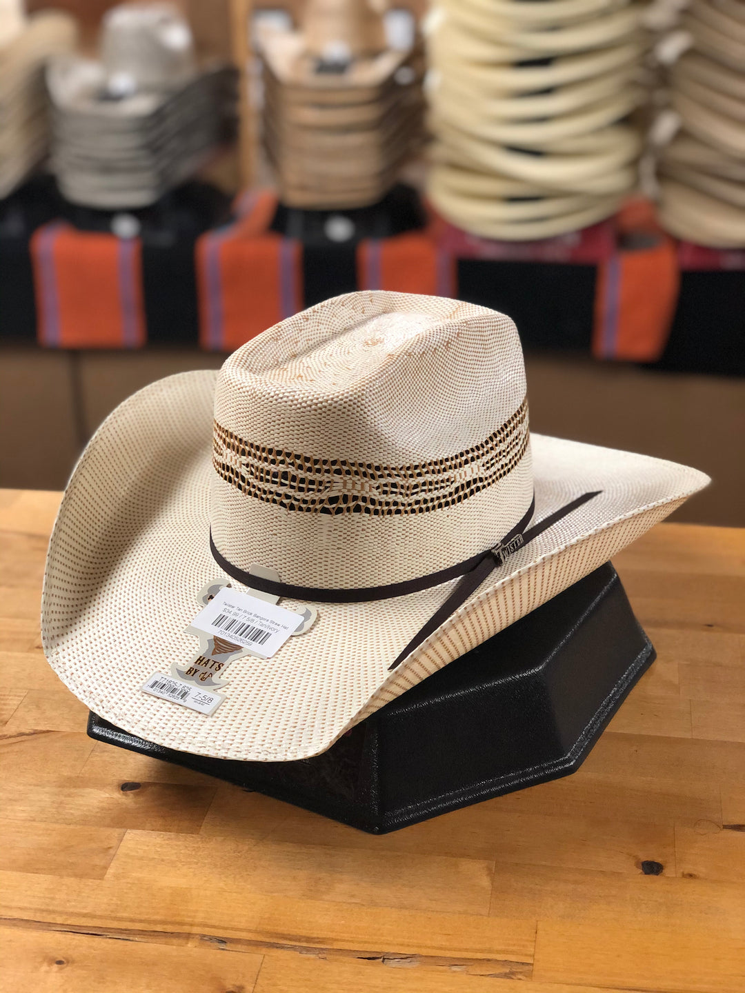 Twister | Tan Brick Bangora Straw Hat – Outpost Western Store