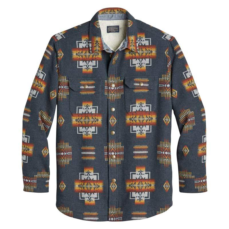 Pendleton | Chief Joseph Navy Sherpa-Lined Shirt Jacket
